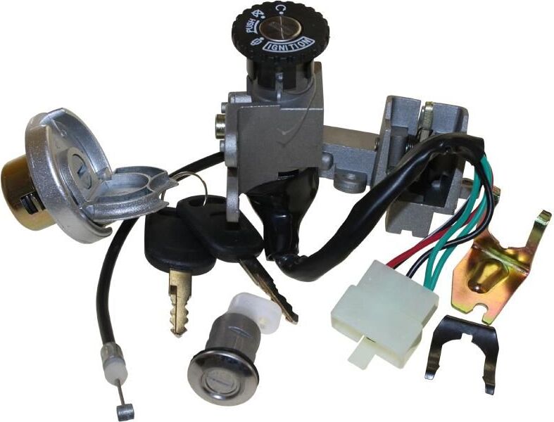 Accensione Per Scooter M4 Blocco Accensione Per Scooter Elettrico - Interruttore A 3 Pin Per KUGOO, M4 E Altri Modelli Da 10 Pollici, Materiale ABS Blocco ABS Per Manubrio 22.2 Mm