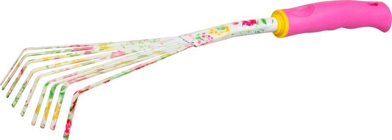 Harke Strend Pro, Garten, gebogen, Blumendruck, rosa, Ladies line