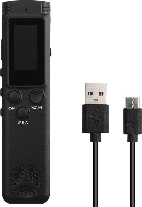 OEM 64GB Mini Digitales Aufnahmegerät mit HD-Klang, Noise Cancelling, Touch-Recording und MP3-Player, Sprachaktivierte Aufnahme, für Besprechungen, Lesen, Unterricht 2026