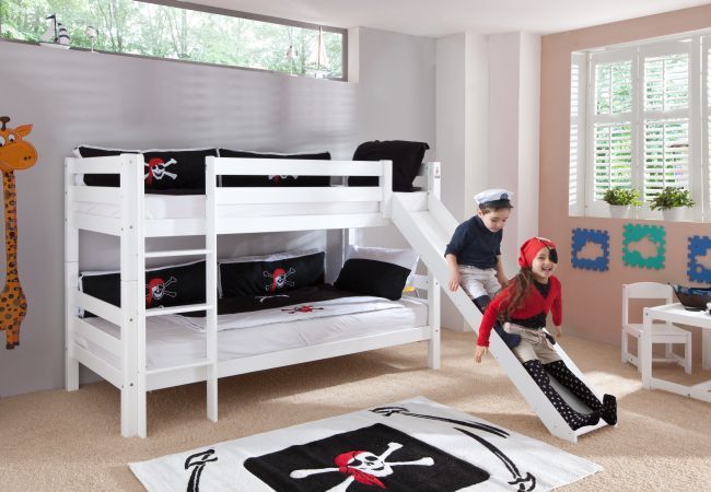 Relita Etagenbett BENI mit Rutsche, 90 x 200 cm, weiß