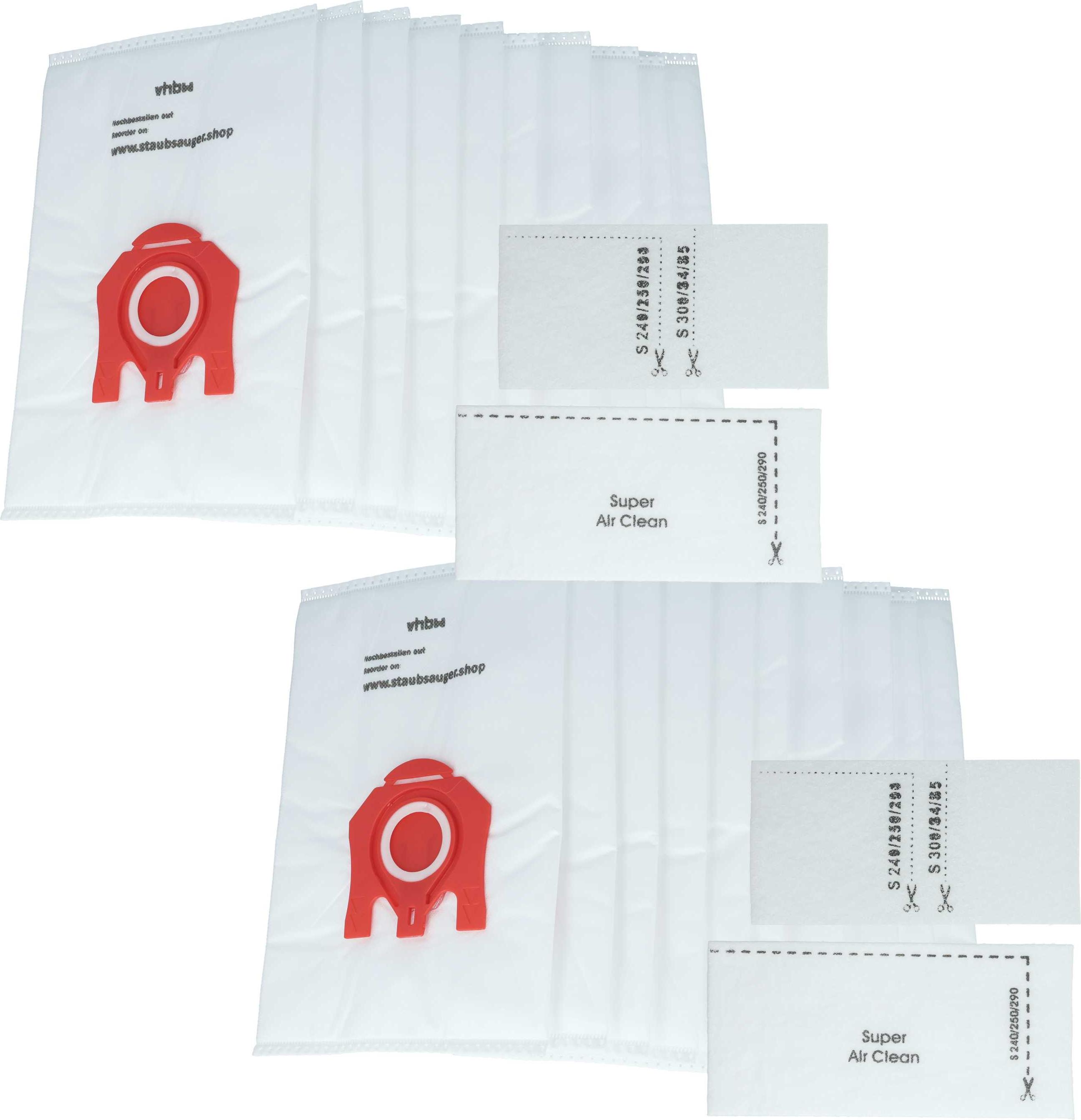 vhbw 20x Staubbeutel kompatibel mit Miele Senator 1500 C, Senator 1600 CL, Senator 1600 SL, Senator C, Senator CL Staubsauger - 27,5cm x 18cm Weiß