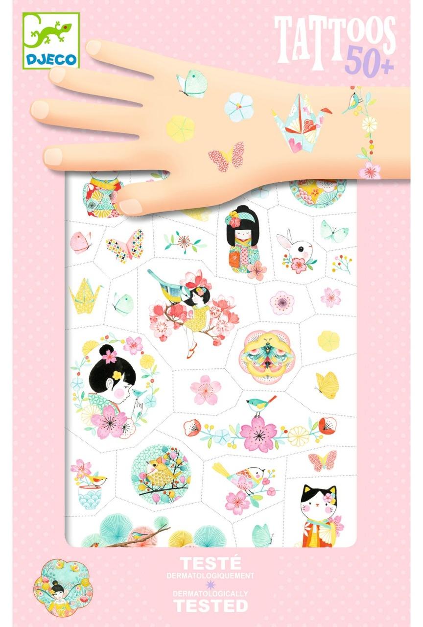 Temporäre Sakura-Tattoos von Djeco