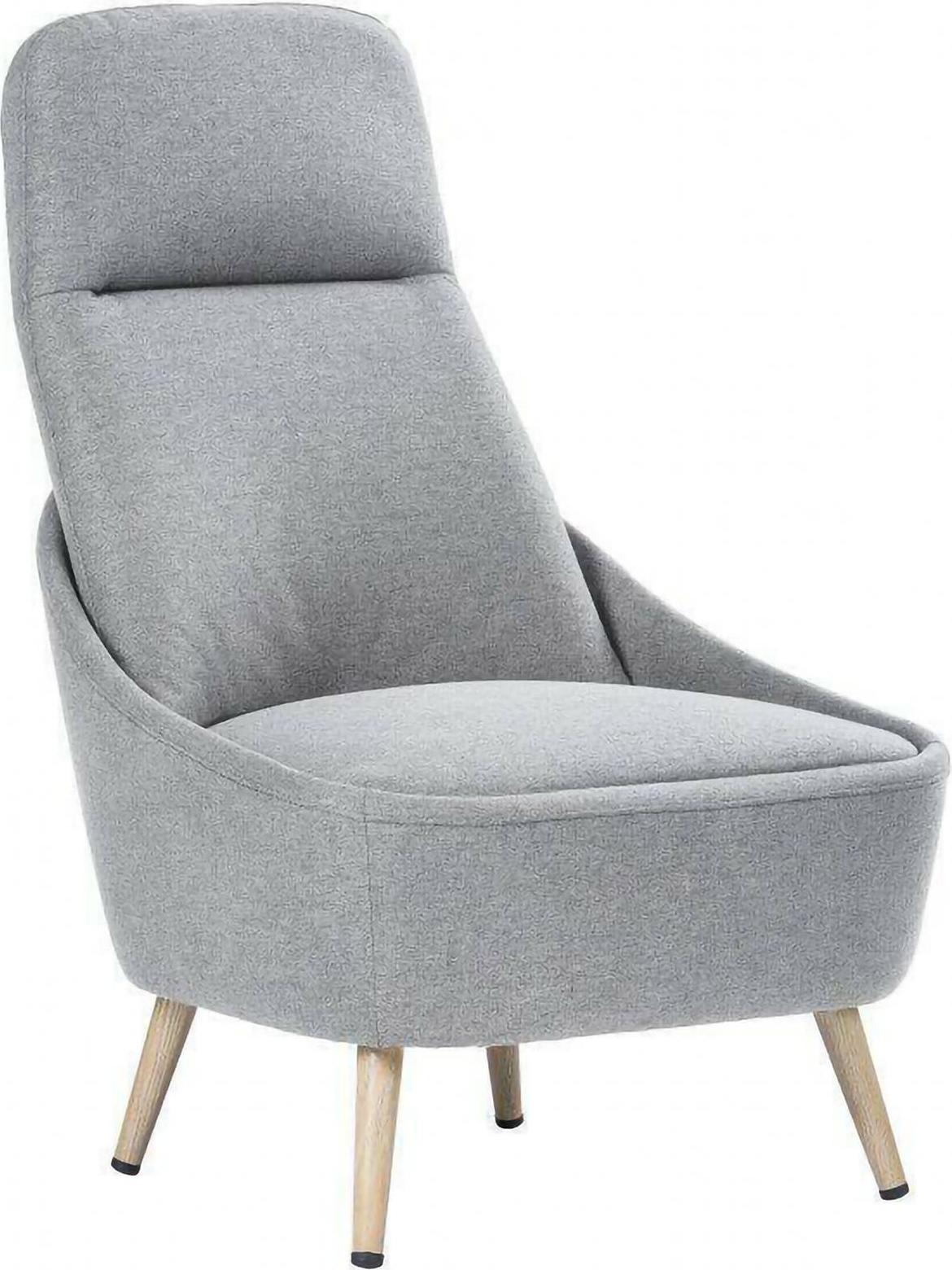 Dmora Bürostuhl Dcelli, Büro-Wartestuhl, Ergonomischer Wartestuhl, 77x65h100 cm, Grau