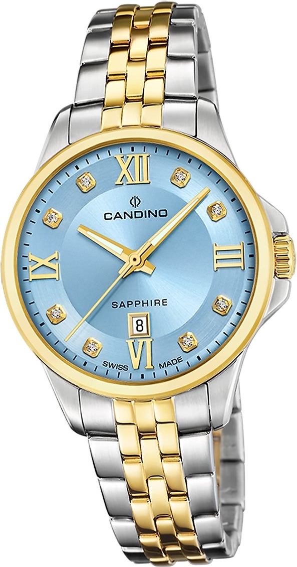 Dámske hodinky Candino z nehrdzavejúcej ocele strieborno-zlaté Náramkové hodinky Candino Elegance D2UC4767/2