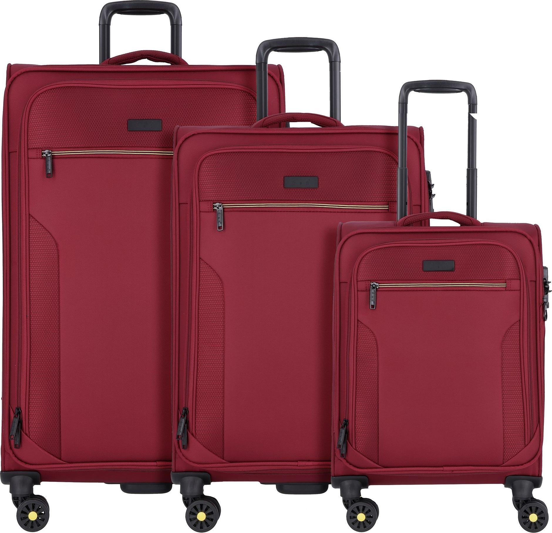 d & n lederwaren D&N Travel Line 9704 - Trolley-Set, 3tlg. (dark red) 9704_12