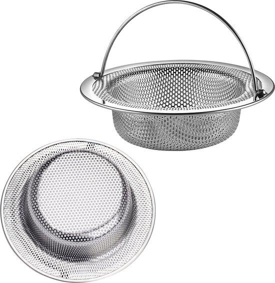 OEM Universal Gootsteenfilter - 2 Stück - RVS Gootsteenfilter mit Edelstahl - für die Waschschüssel 2026
