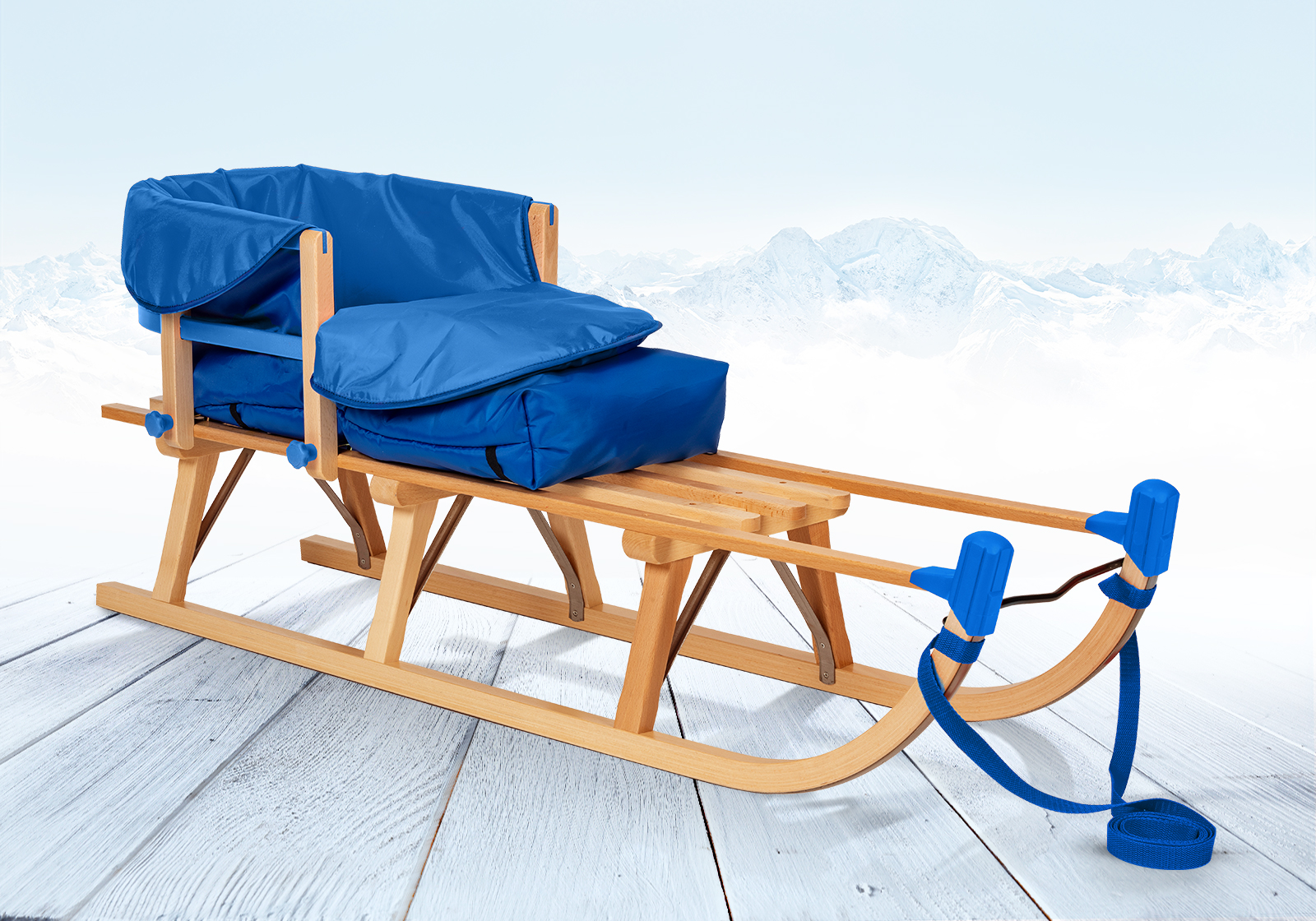 Rodelberg® Davos-Schlitten 115 cm, Holz