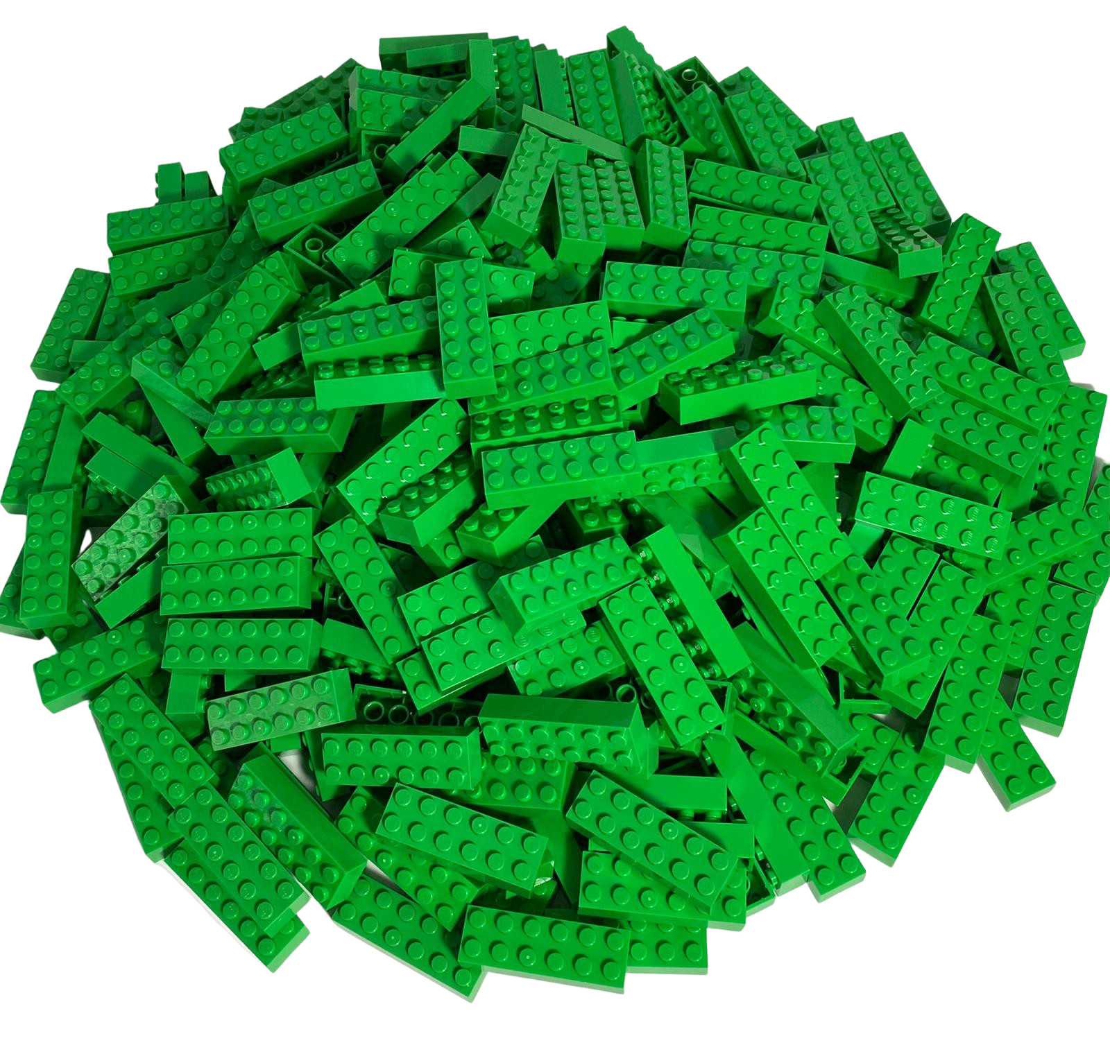 100x LEGO kocka 2x6, svetlozelená