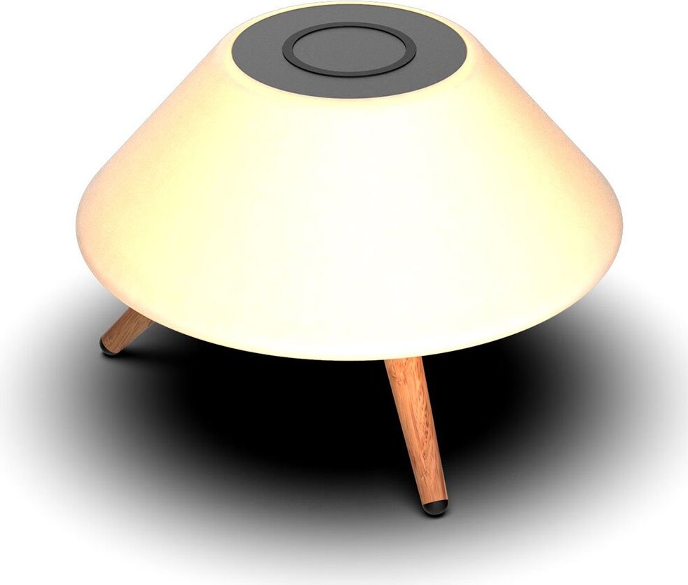 Bezdrôtová nabíjačka Ksix Omni Lamp 10W, technológia Qi, reproduktor Bluetooth, 7 farieb, diaľkové ovládanie