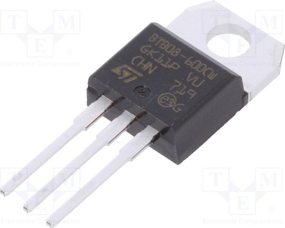 TNE 1x Triac BTB08-600CWRG Triacs 35mA THT 600V 8A Tube _1GH_BTB08-600CWRG