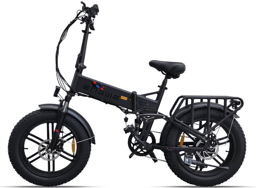 ENGWE Engine X Foldable E Bike 250W Elektrické bicykle 20 "x 4.0 Fat Bike skladací e-horský bicykel s odnímateľnou batériou 48 V 13Ah - 25 km/h Black