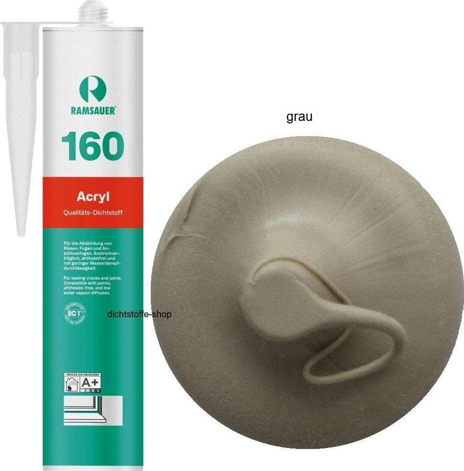 Ramsauer GmbH&Co.KG Ramsauer 160 Acryl 1K Acryl Dichtstoff 310ml Kartusche grau 1300306