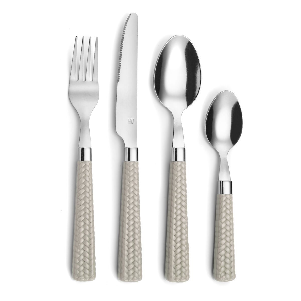 Amefa Paille-Besteck-Set 24-teilig Taubengrau Stahl Essbesteck Tafelbesteck Essbesteckset Besteckset