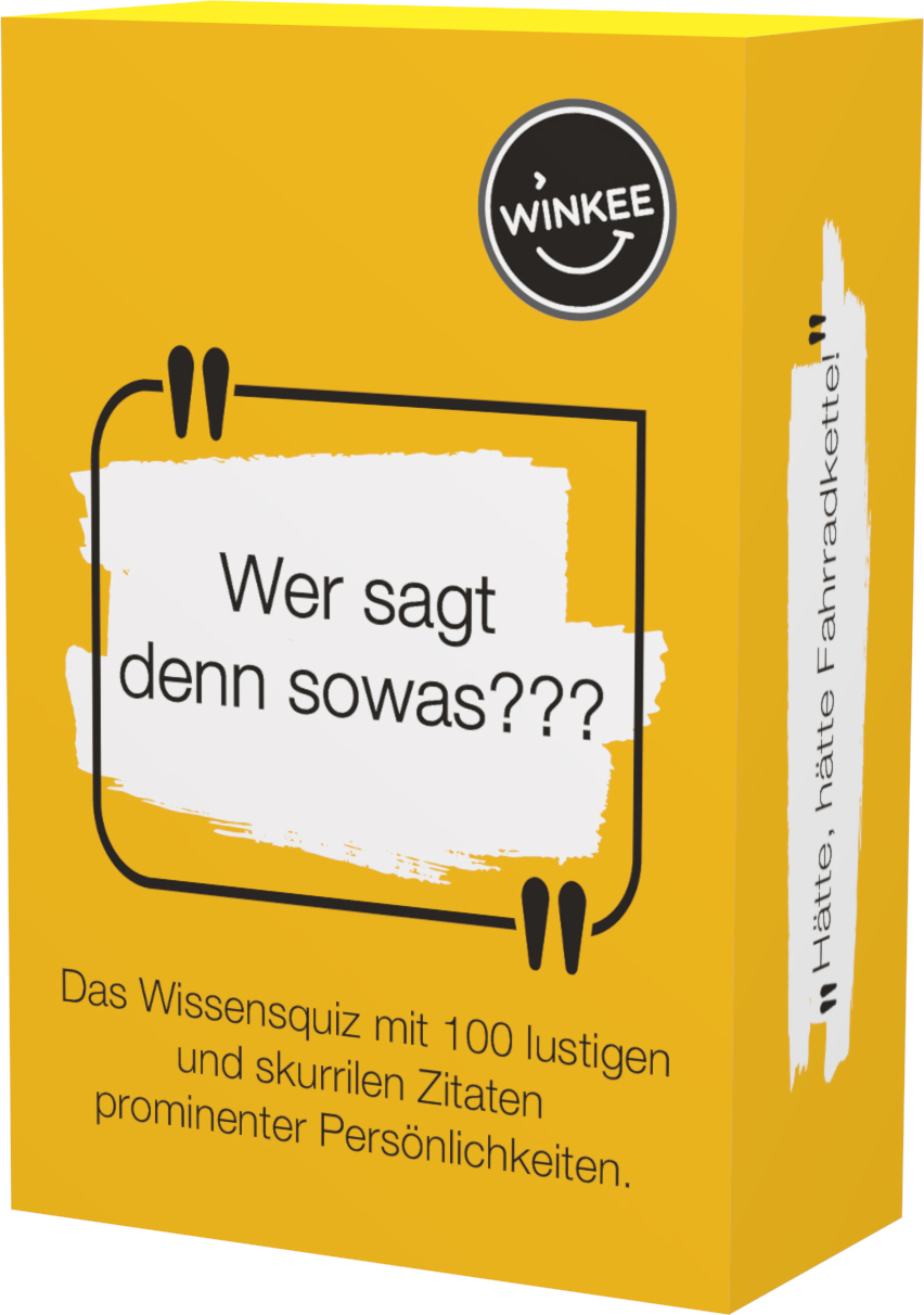 Winkee - Zitate Quiz | | Lustiges Kartenspiel | 100 Quizfragen | Wissensspiel