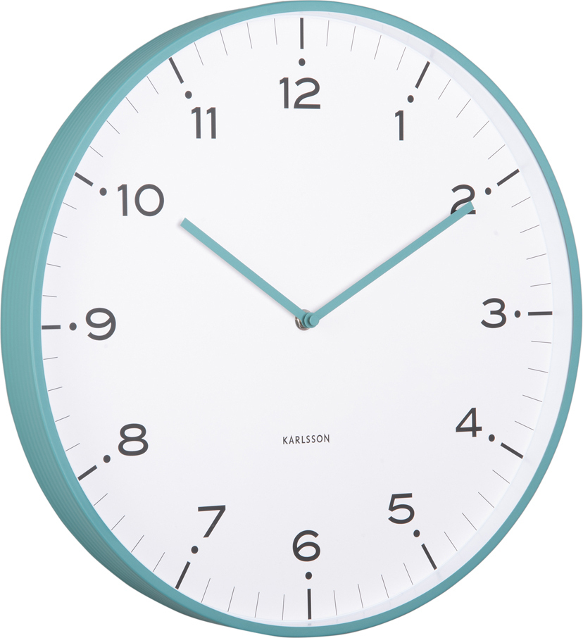 Karlsson - Wanduhr Zirkusringe - Türkisblau - Ø40cm KA6011BL