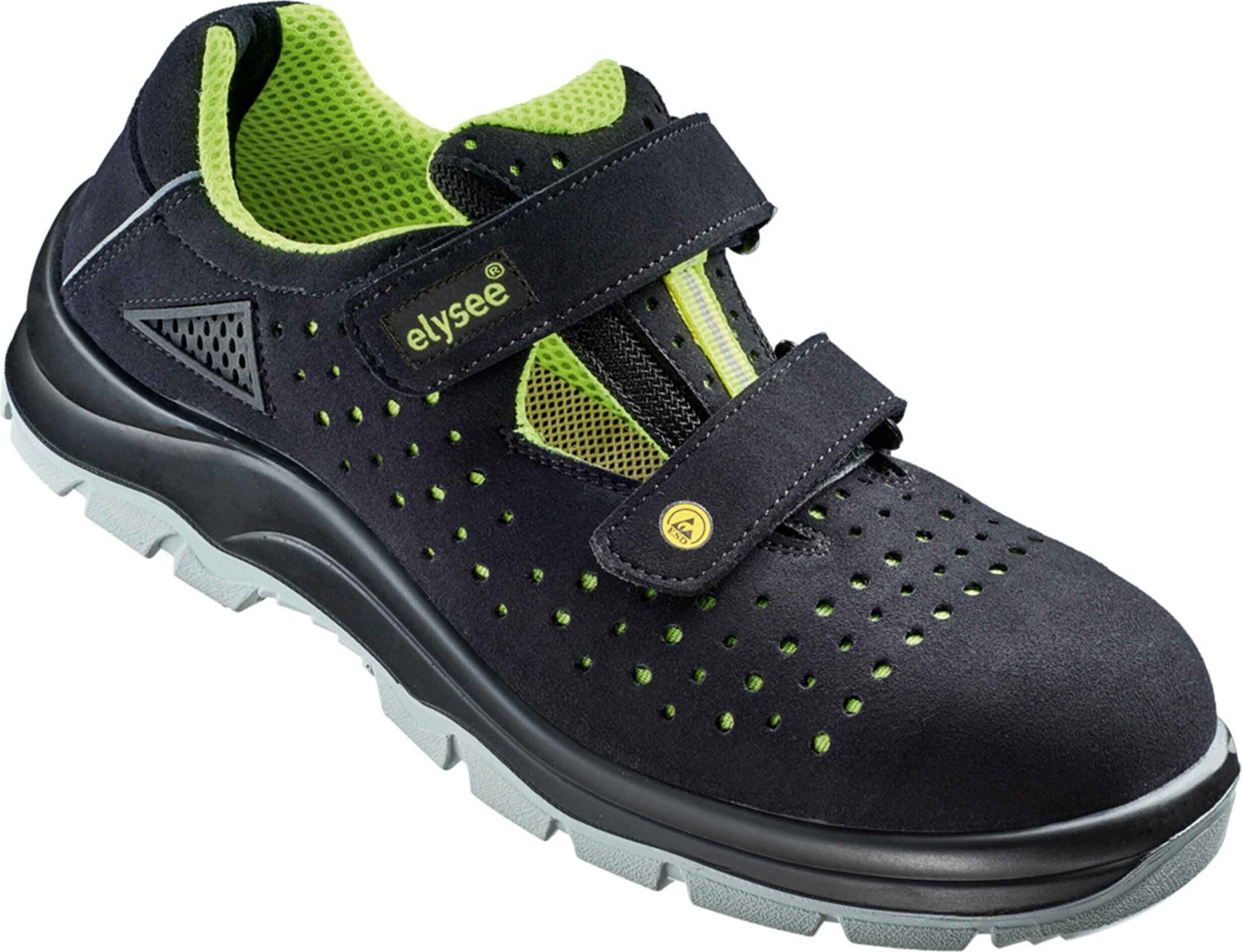 Elysee Berufsbekleidung Elysee Farini -Esd -Sandalen 34496 Gr. 45 -Schwarz-Gelb S1P SRC 34496-45