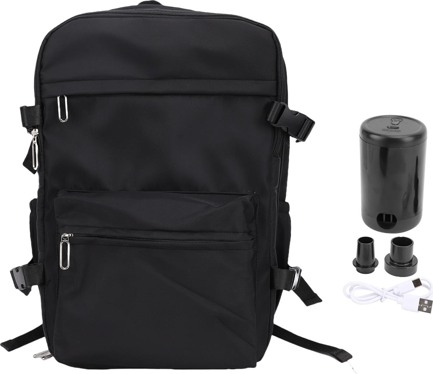 Rucksack mit Pumpe 27L REGEND -VACUUM -Kompression mit großer Kapazität für 15,6 -Zoll -Laptop -Geschäft Schwarz