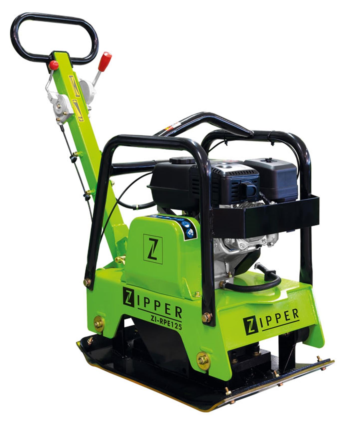 ZIPPER ZI-RPE125 Rüttelplatte Bodenverdichter Rüttler Verdichter inkl. Fahrwerk