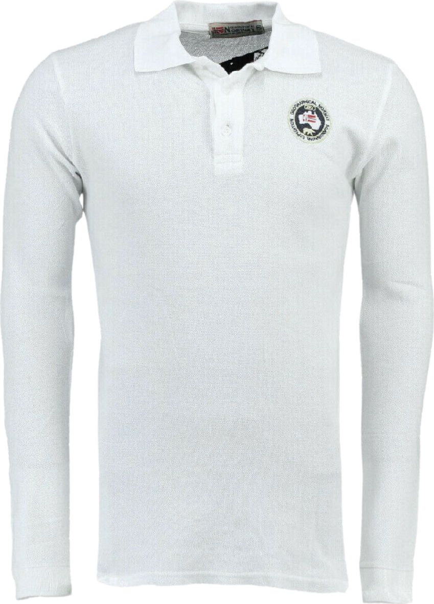 Geographical Norway Geographisches Norwegen Kacolino Langarm-Poloshirt für Jungen weiß
