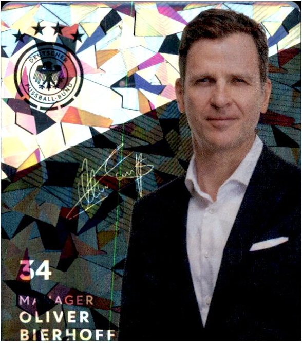 GLITZER Karte 34 - Oliver Bierhoff - WM 2022 REWE 3315