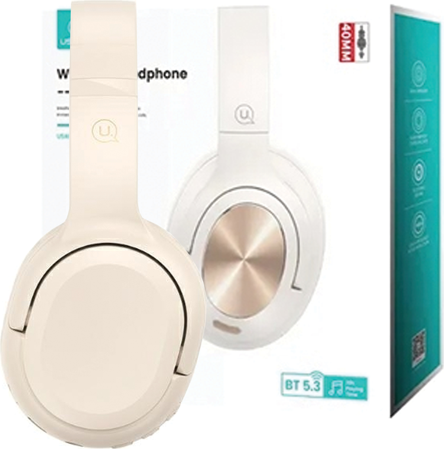 Usams Bluetooth slúchadlá 5.3 In-Ear Yun Series Beige/Beige Tdlyejyx02 (Usams-Yg23)