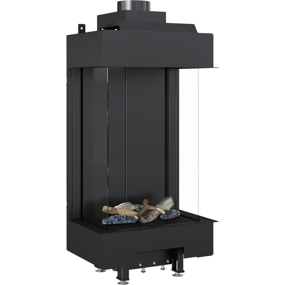 Plynový krb Leo 45 /68 Triple Glazing Propan Butane ∅ 100/150 4,1 kW