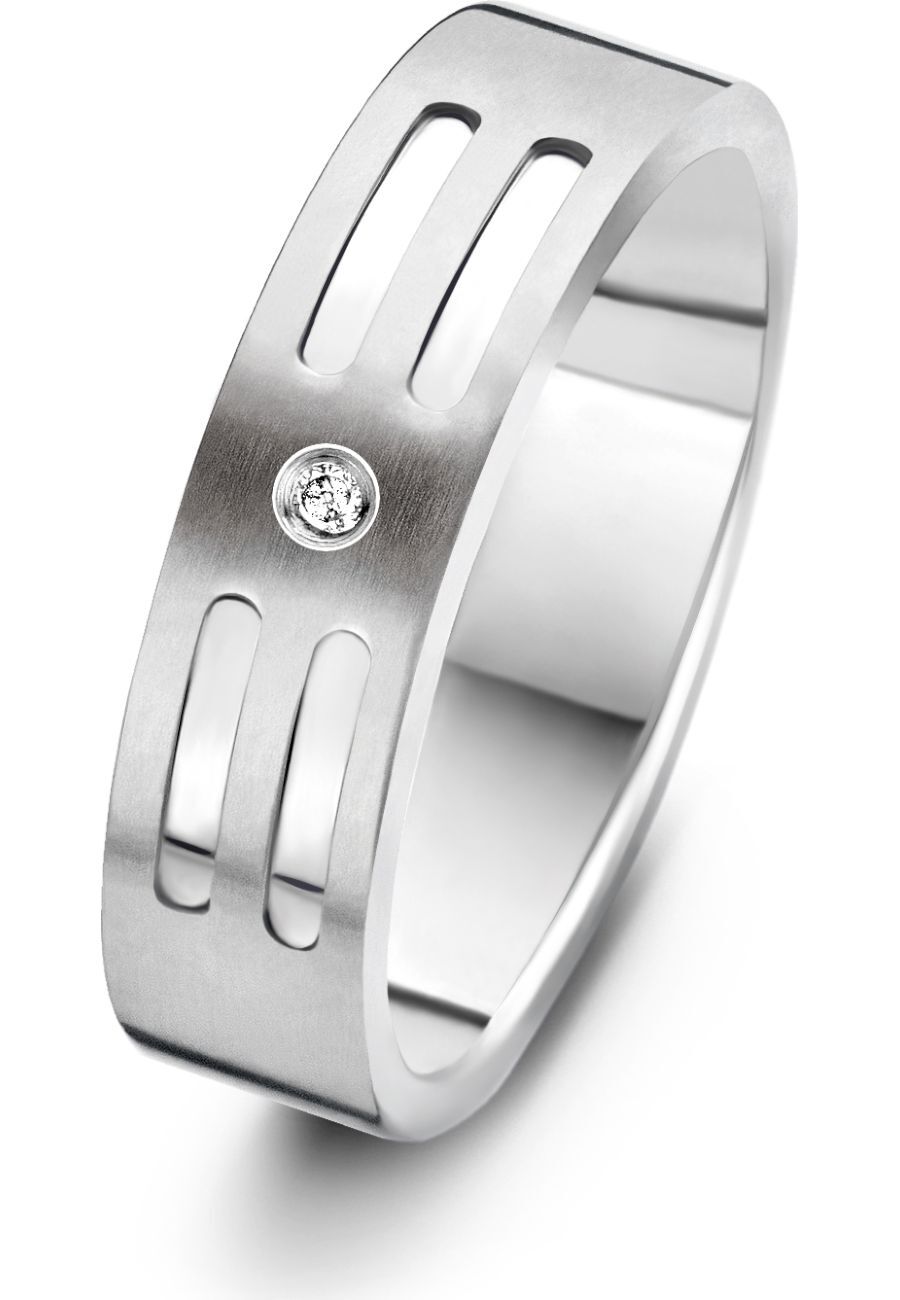 Danish Design - Ring - Damen - IJ141R1D-57 - Odense - Titanium - Diamanten - 57