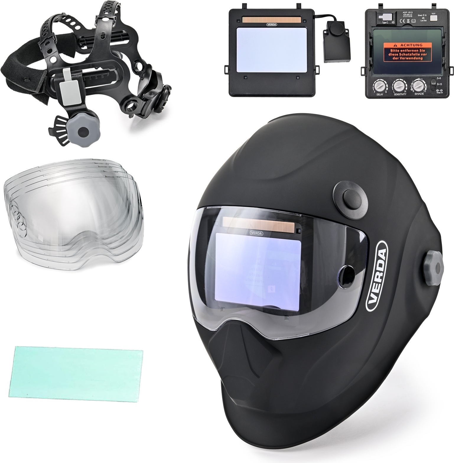 Automatischer Schweißhelm Mit Verdunkelung - Großer Sichtbereich DIN5-13