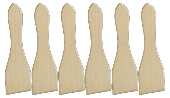 Set mit 6 hölzernen raclette-spateln Metaltex 589703
