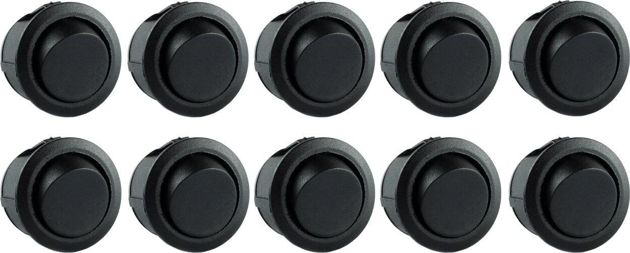 edi-tronic 1/5/10 Wippschalter rund klein ohne Aufdruck - Menge: 10x Wippschalter rund