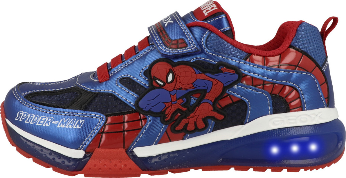 Geox J Bayonyc K Synthetic E zel Strap Spiderman Trainers Mar e Red - 3 Spojené kráľovstvo - 36 EU - 4 US / Navy Red