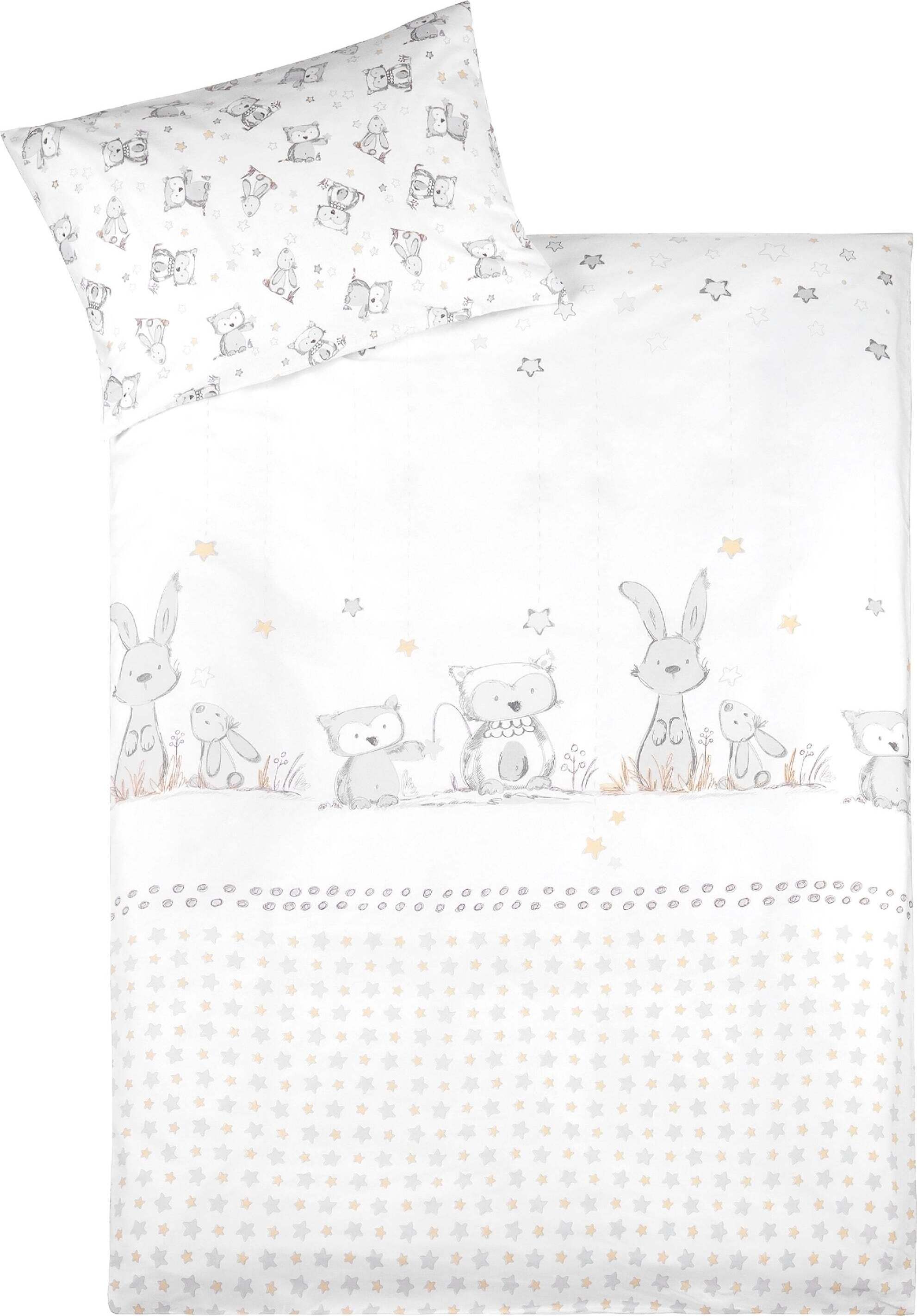 Julius Zöllner Qualität für Kinder Julius Zöllner Bunny&Owl 80/80 + 35/40, Deckenbezug im Lieferumfang enthalten, Kissenbezug enthalten 8510016130