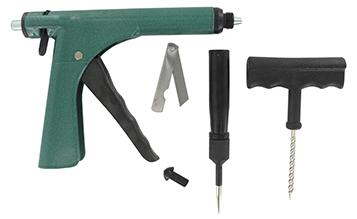 Générique Komplettes Reparaturset für Tubeless-Reifen, bestehend aus Werkzeugen zum Anbohren des Reifens, einem Einführwerkzeug und 20 Stück Stopfmaterial
