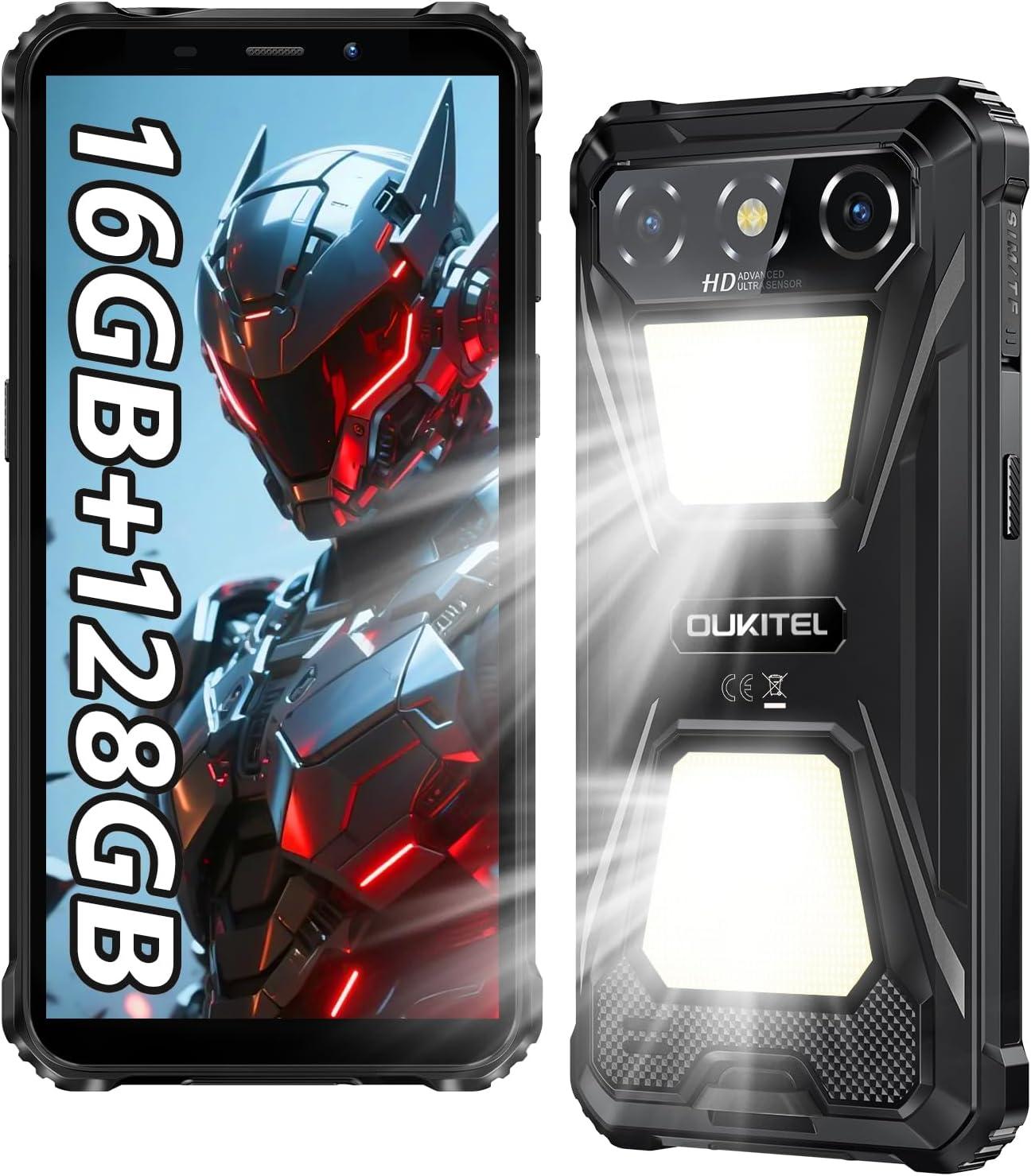 OUKITEL G5 (2025) Outdoor Smartphone 16GB+128GB/1TB Outdoor Handy Ohne Vertrag mit 900LM Campinglicht, 6