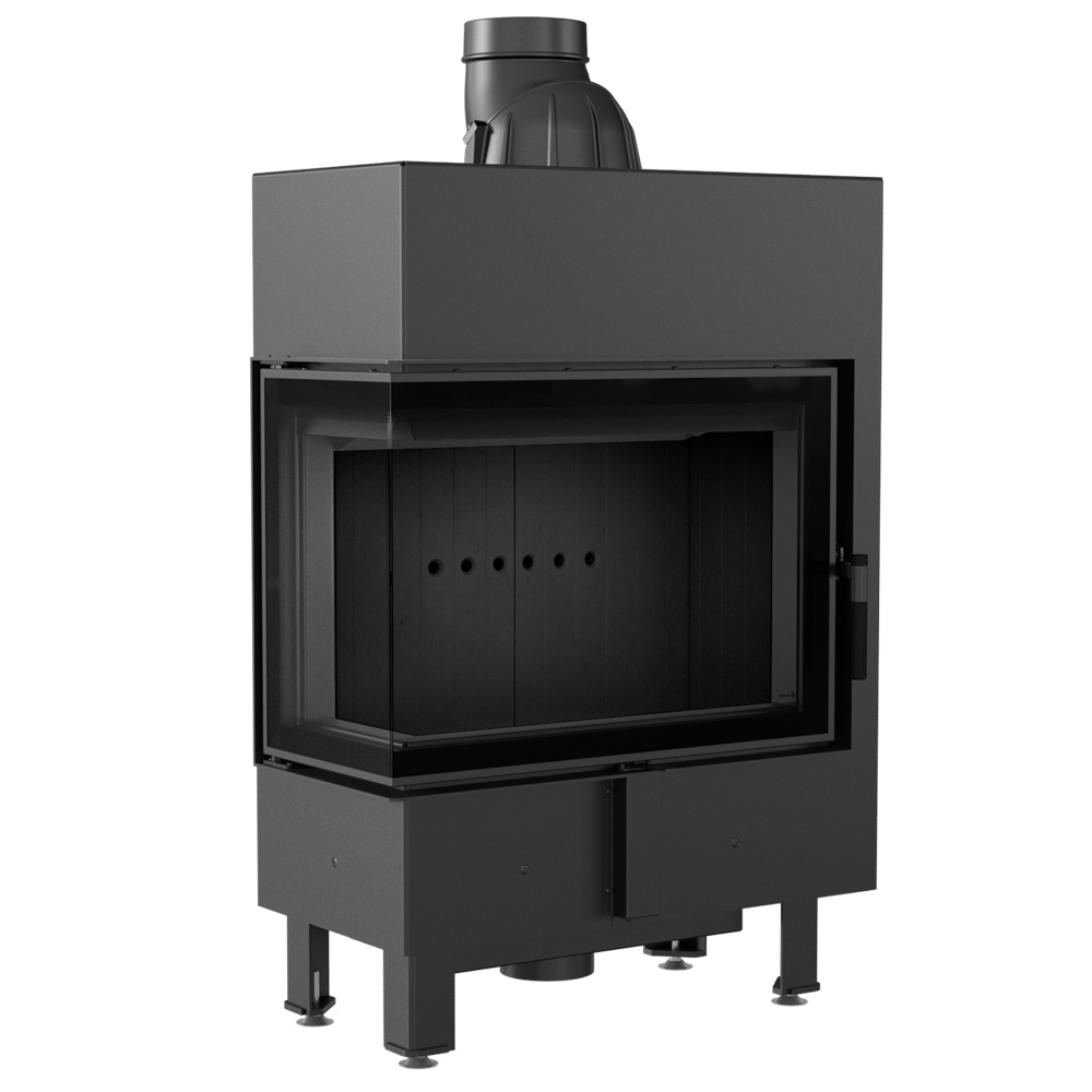 Oceľový krb Lucy Slim 8 kW Ø 160 Čierna