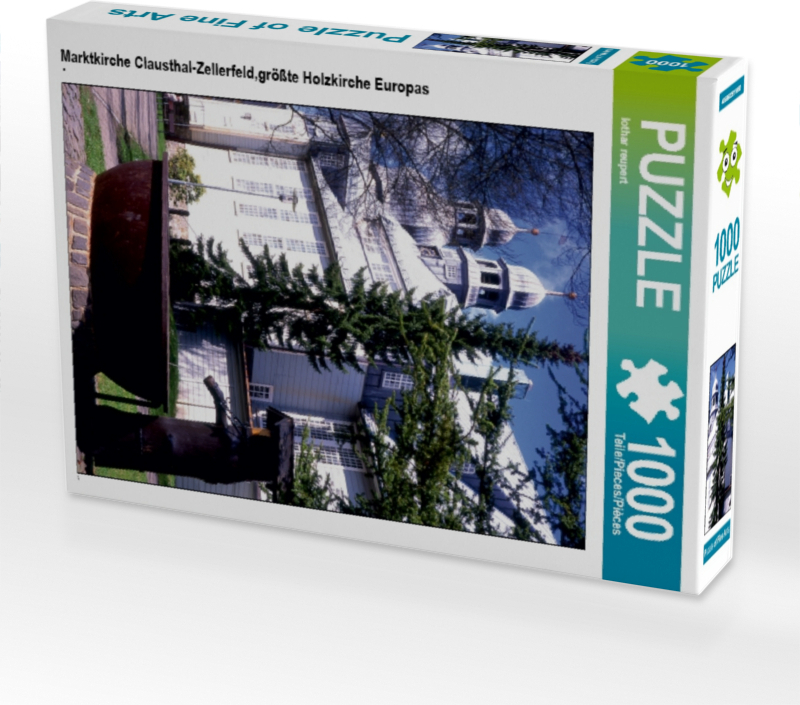 Calvendo Marktkirche Clausthal-Zellerfeld,größte Holzkirche Europas 1000 Teile Puzzle hoch 480x640mm, reupert lothar; 7339235