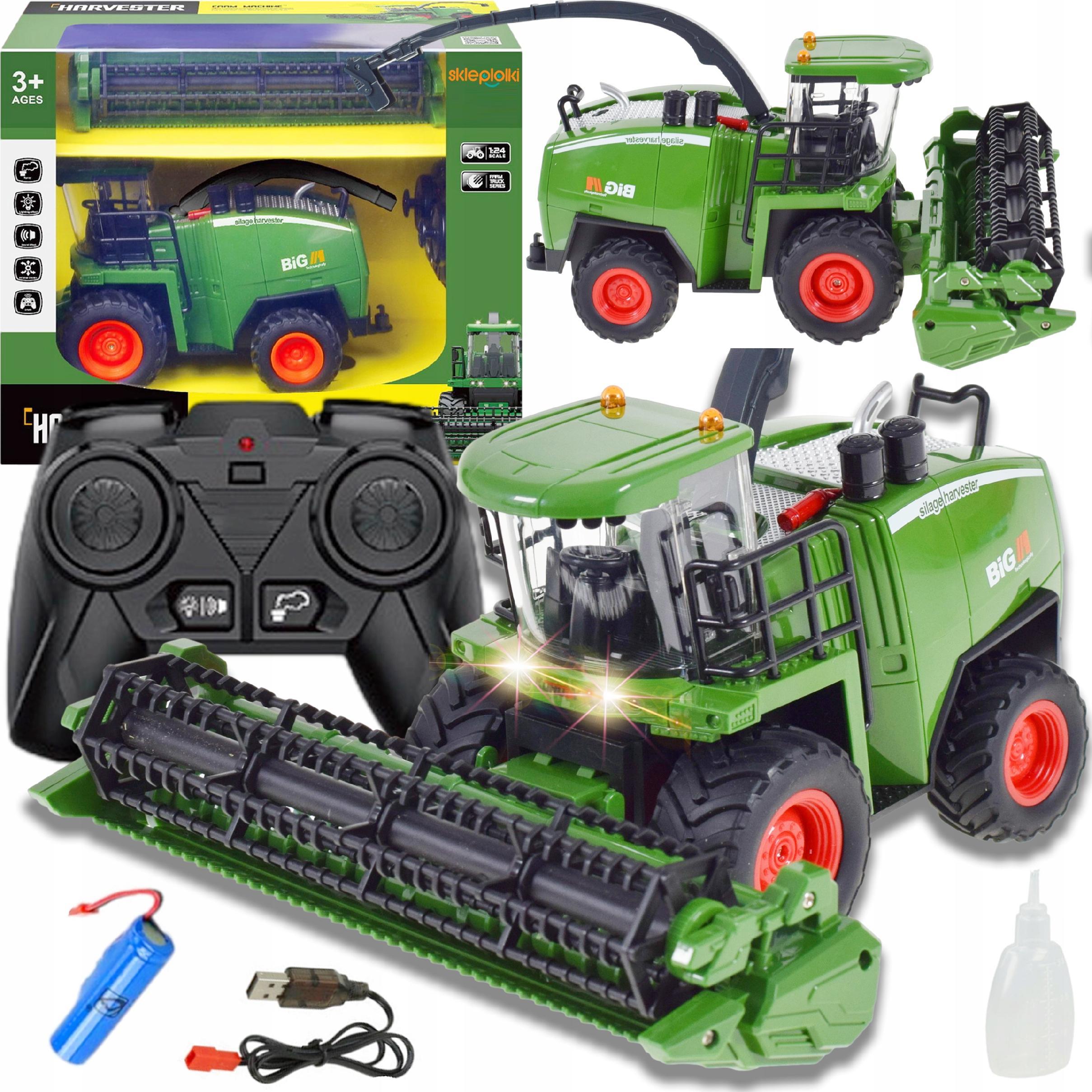 SklepLolki Lolex | Ferngesteuertes Landwirtschaftsfahrzeug - Mähdrescher 1:24 - Mit Licht und Sound