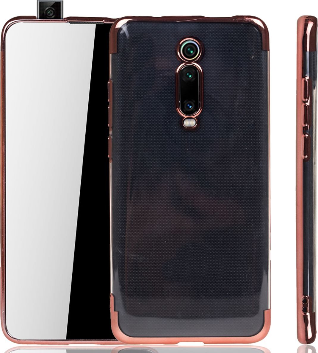 Kryt na mobilný telefón pre Xiaomi Mi 9T Rose Pink - Priehľadný - TPU silikónový zadný kryt Ochranný kryt v transparentnej ružovej farbe