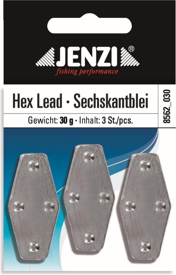 Jenzi Hex Lead Sarg- oder Sechskant-Bleie Bleigewichte 30g 3 Stk. 8562 030