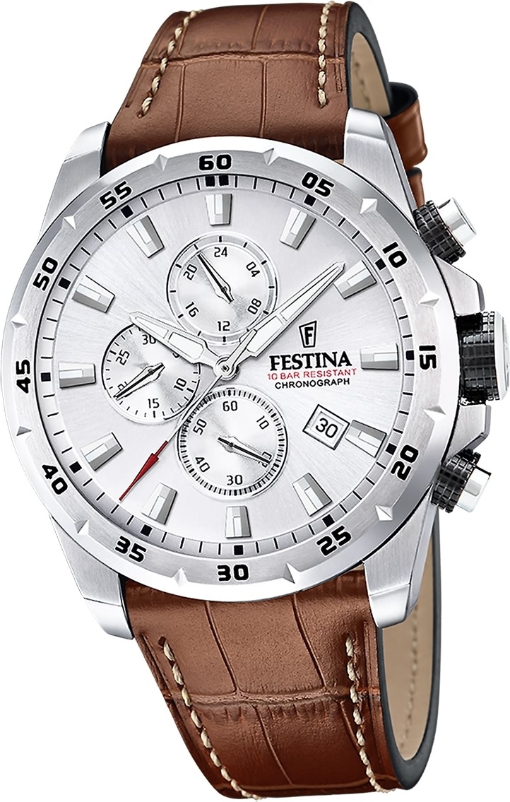 Festina pánske hodinky kožené hnedé Festina Timeless Chronograph náramkové hodinky D2UF20692/1