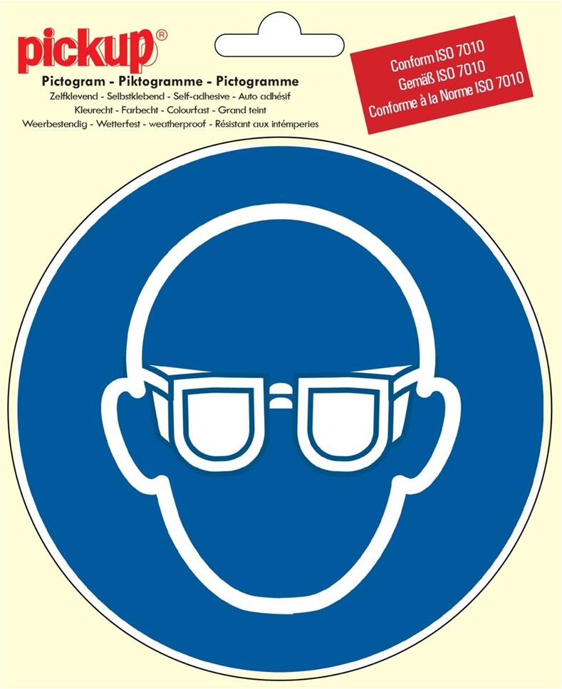 NoBrand Schutzbrillenaufkleber obligatorisch – 150 mm rund. P900-15
