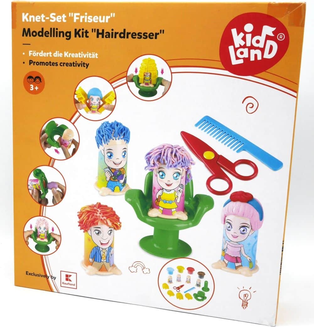 Playgo Friseursalon Teigset Matte Friseurstuhl.