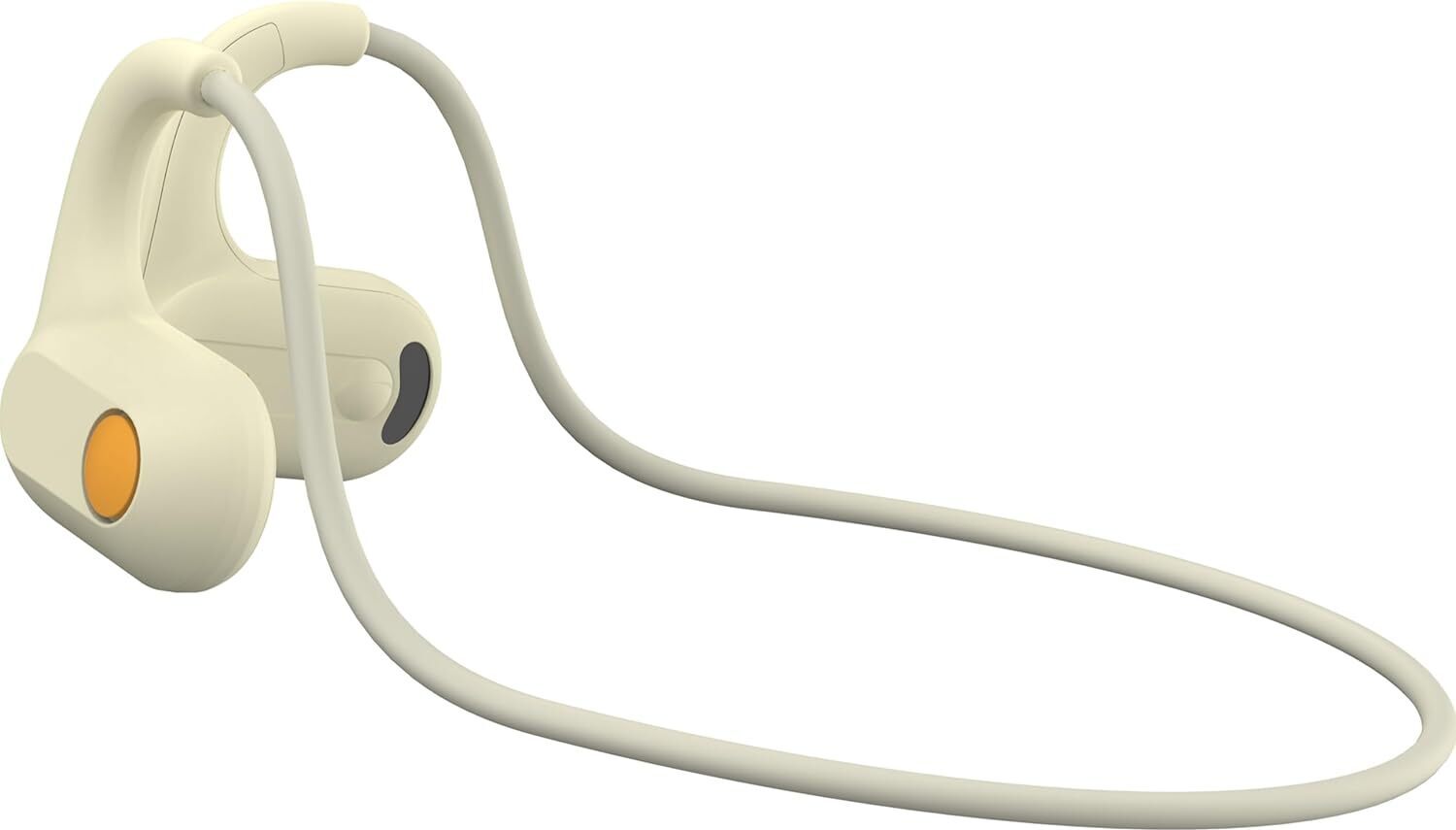 Detské slúchadlá s otvoreným uchom Bluetooth 5.2, športové slúchadlá s bezdrôtovým pripojením Bluetooth, 17 g, ultraľahké, vodotesné IP56, 7 hodín výdrže batérie (krémová)