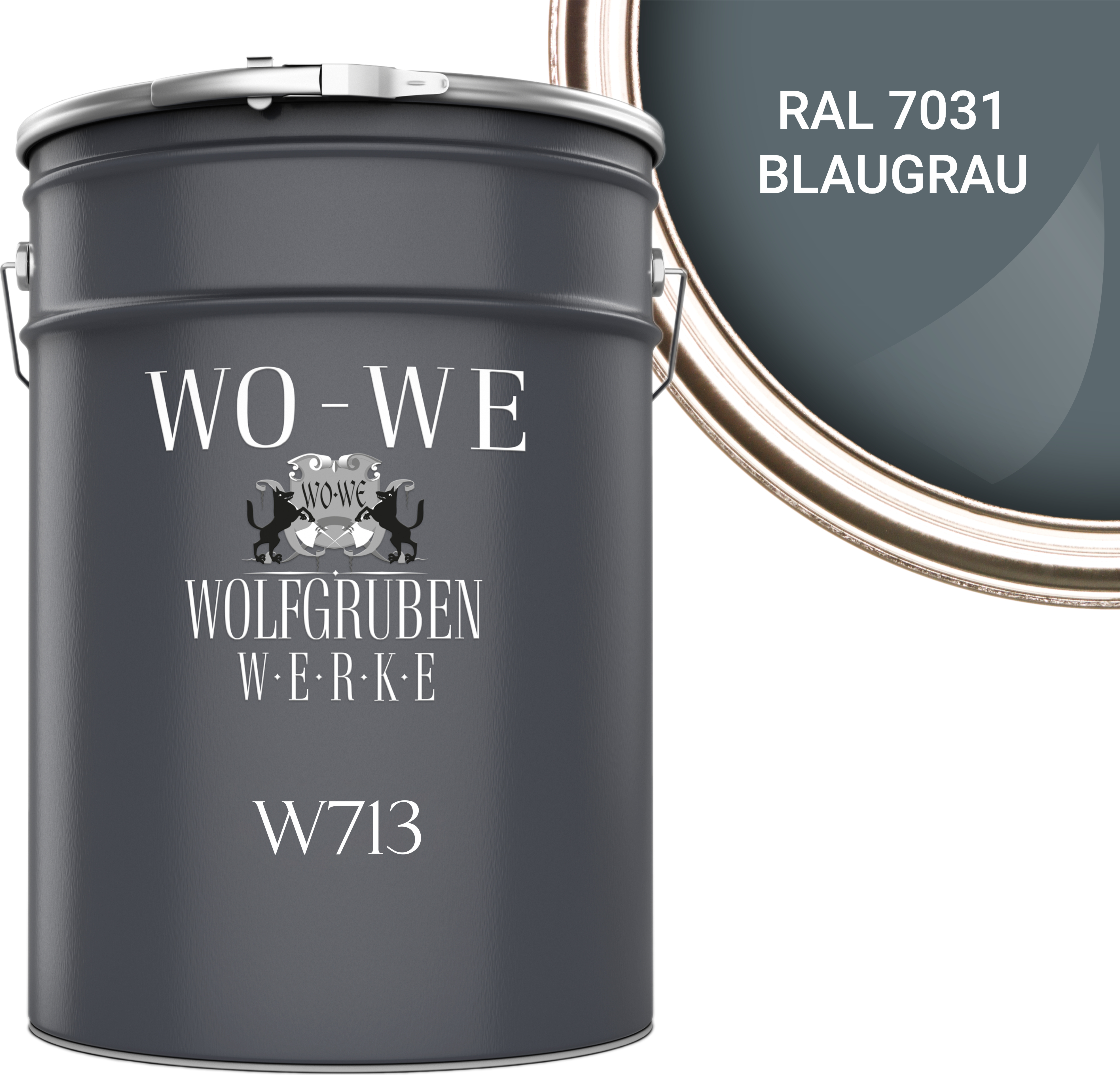 Fliesenlack Fliesenfarbe Wandfliesen WO-WE W713 Blaugrau ähnl. RAL 7031 - 2,5L