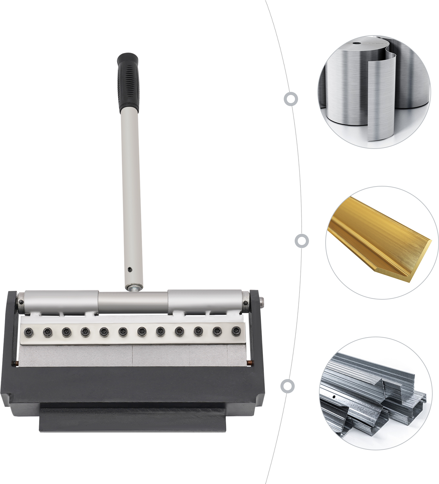 GreatDEshop2021 Handbremse, Mini-Bremse, manuelle Biegebremse, Metallbieger, Metallbiegegerät JZON8M-000800-WL