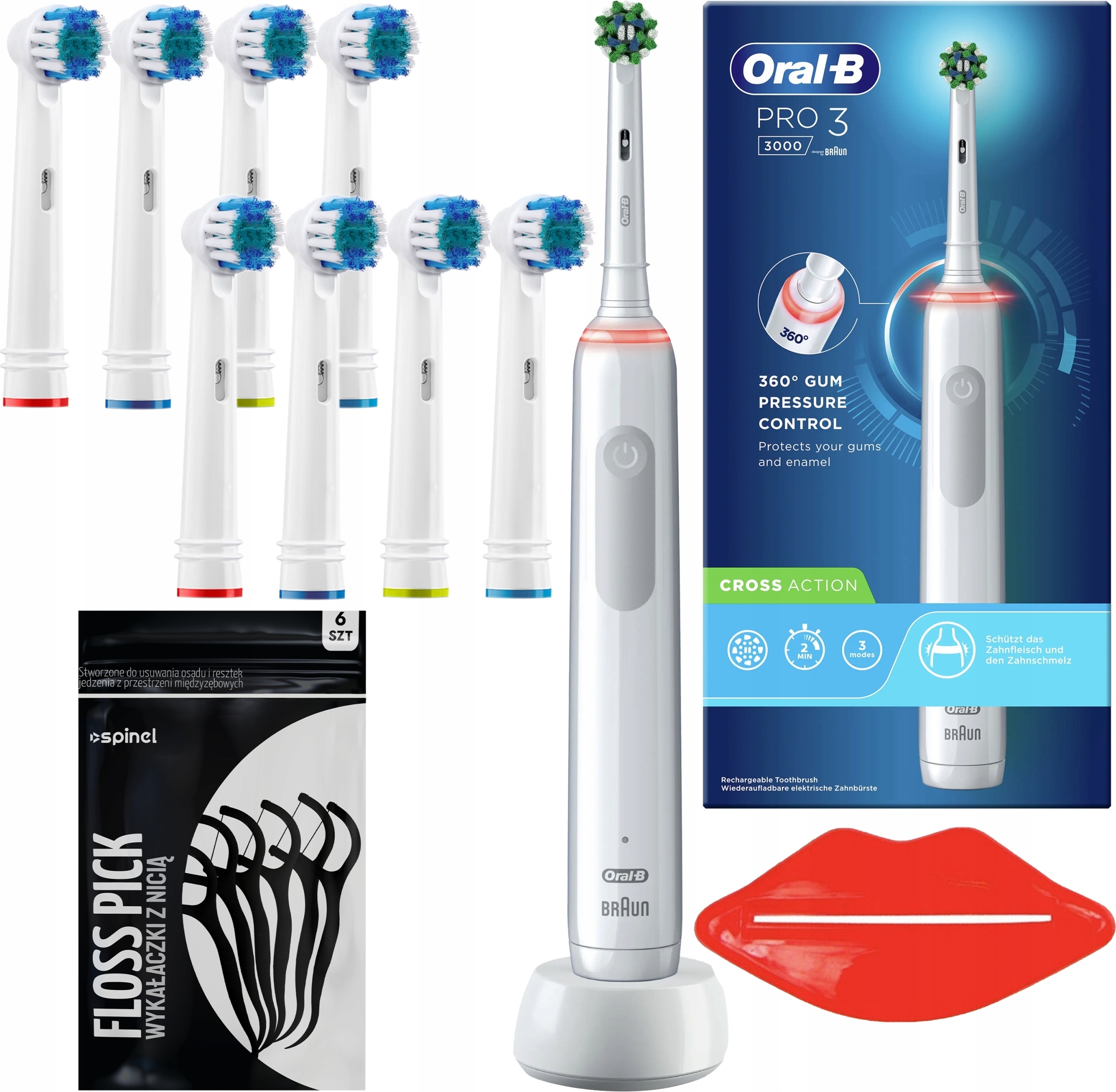 Zubná Kefka Oral-B Pro 3 3000 Krížový Účinok Extra