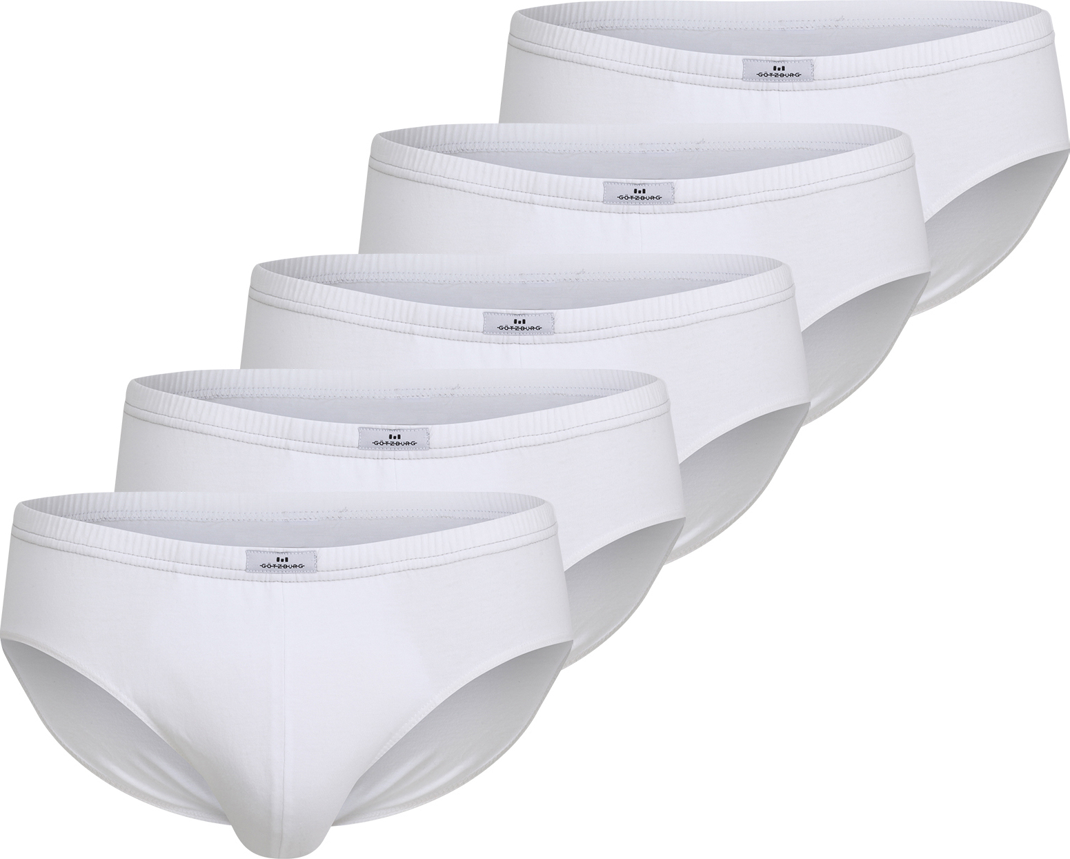 Götzburg Doppelripp 646315 - Slips (10 Unidades) Blanco 42