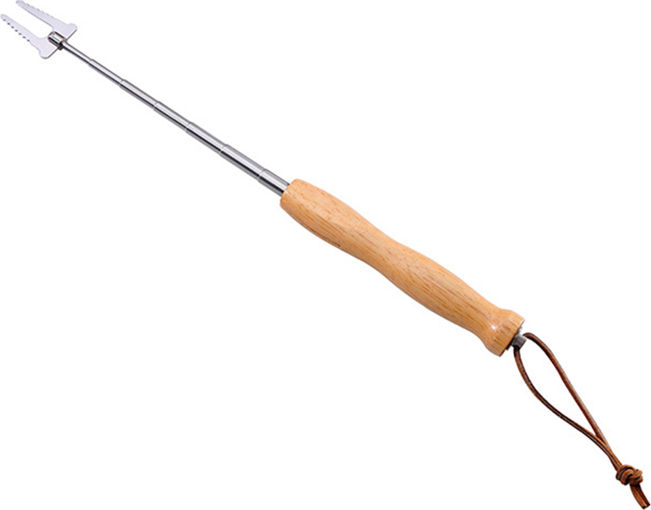 Cocosity Ausziehbare Grillgabel mit Holzgriff C krbisf?rmiges Design