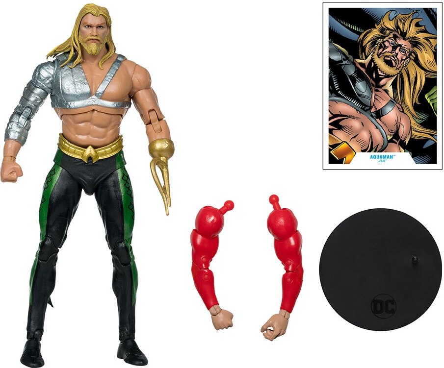 McFarlane Toys Mcfarlane Aquaman Dc Build-a Gerechtigkeitsliga Figur 18 Cm Golden Golden One Size 64385676