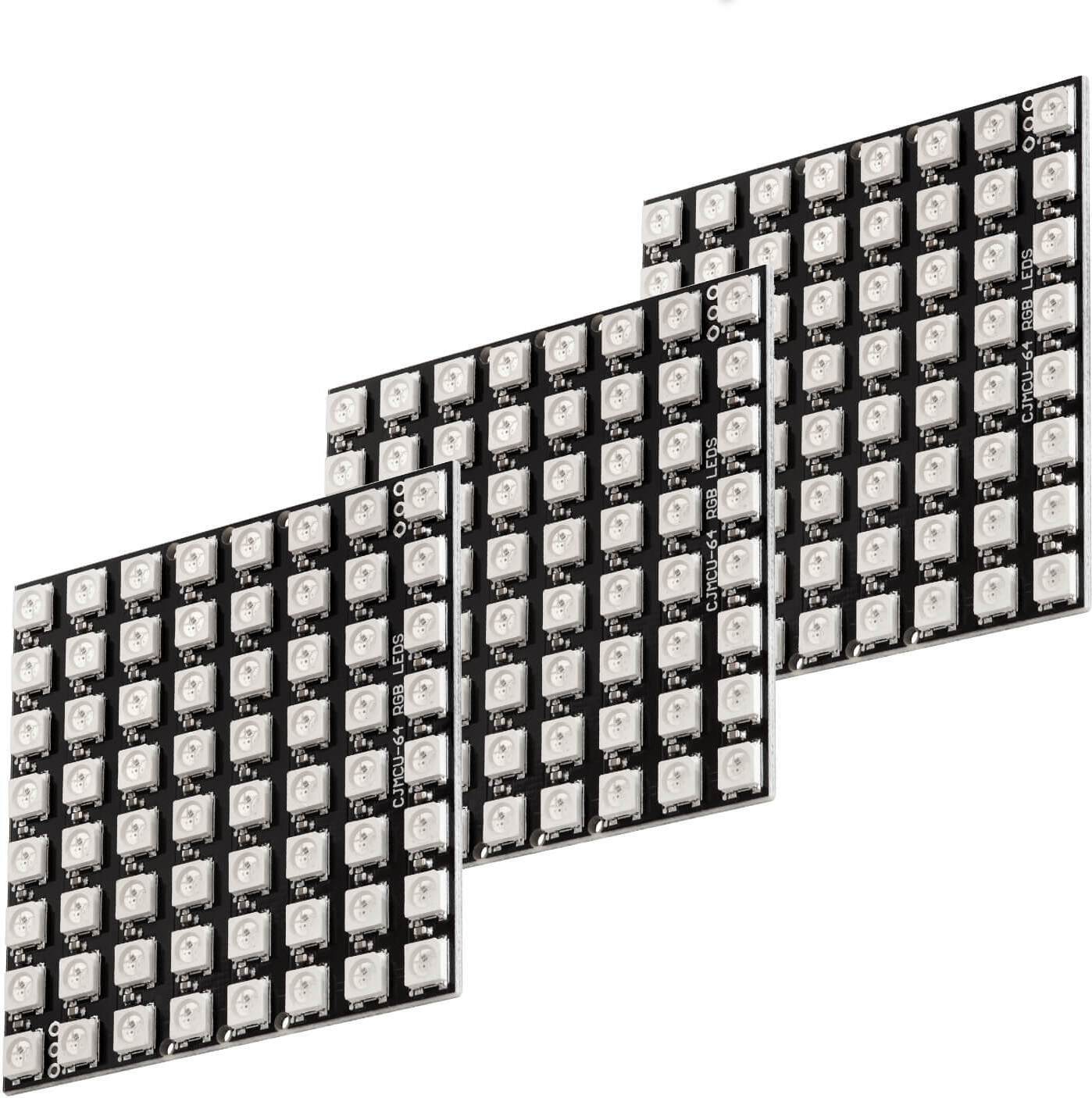 AZDelivery AZ-Delivery LEDs U 64 LED Matrix Panel CJMCU-8x8 Modul für Raspberry Pi, 3x LED-Panel C 10-14
